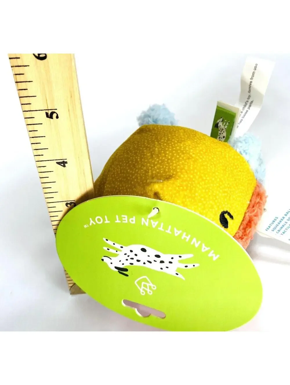 Manhattan Pet Toy Oddball Bertie Fish Plush Covered Squeaker Dog Exercise Ball